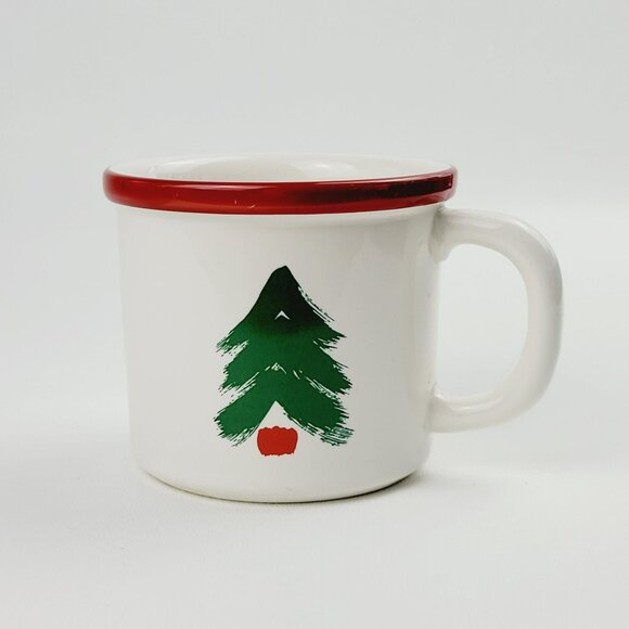Pfaltzgraff Marimekko Christmas Tree Coffee Mug Red Trim Finland Style Design - Picture 1 of 10